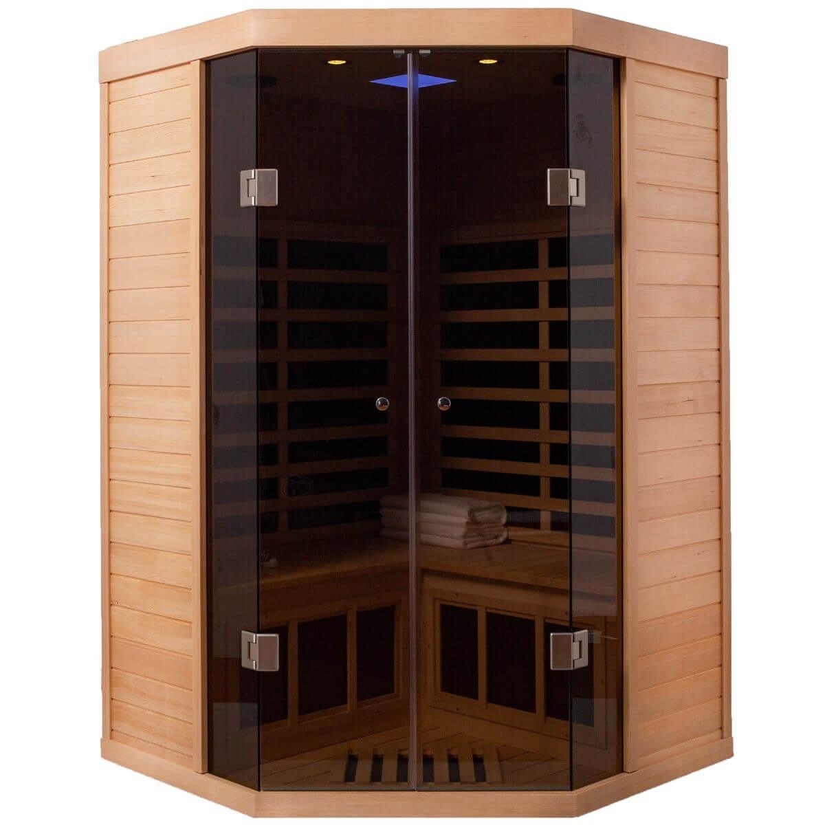 Ample-907SH Corner 2 Person Ultra-Low EMF Far Infrared Sauna | Limited Stock Remaining