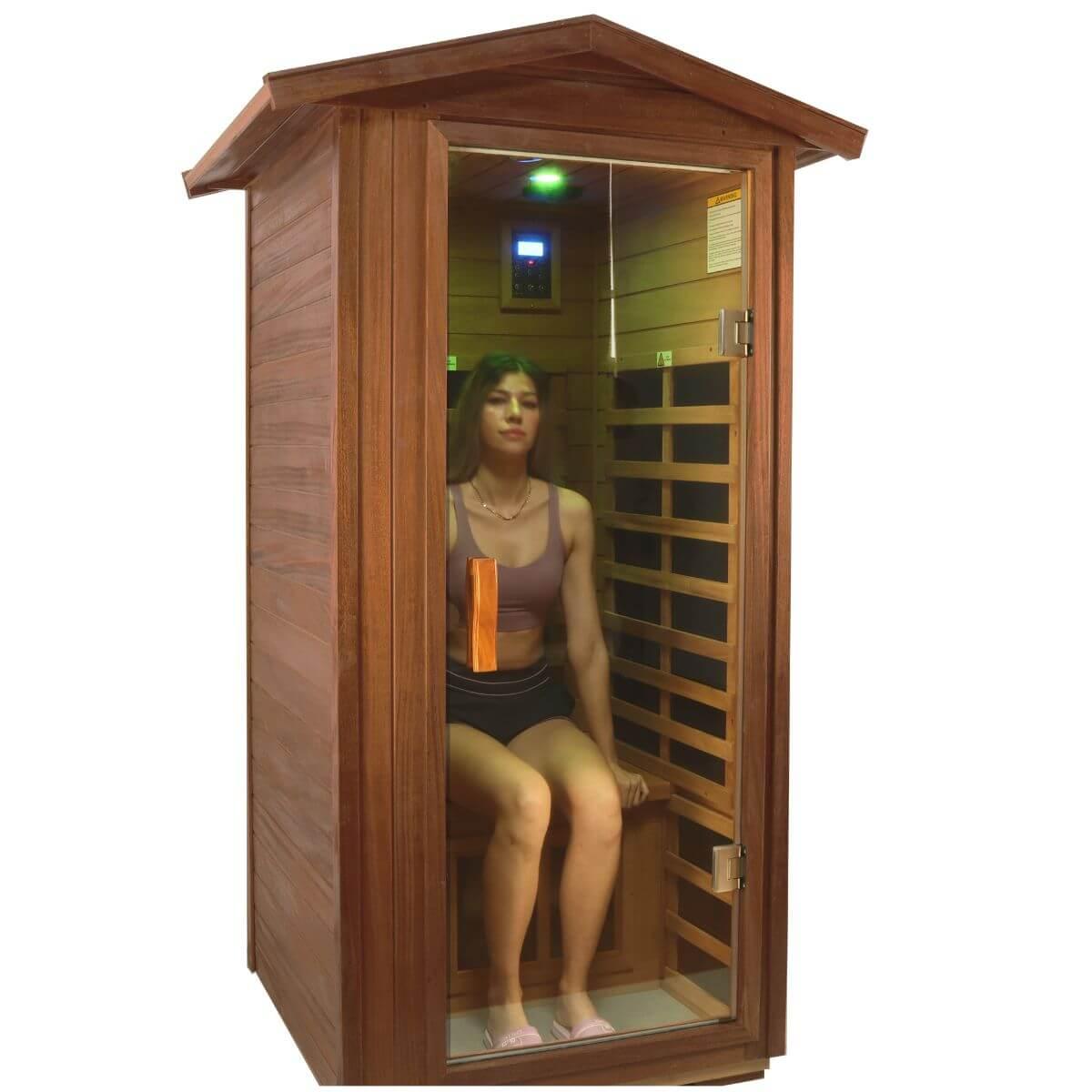 Garner-901VS 1 Person Outdoor Far Infrared Sauna | Fir Model Hot Offer
