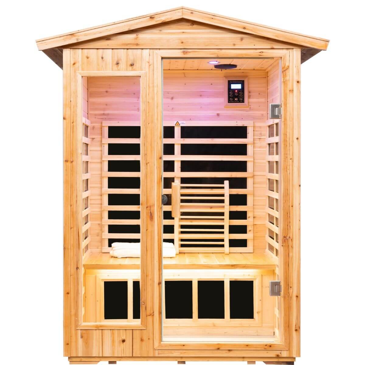 Garner-902VS 2 Person Outdoor Far Infrared Sauna | Fir Model Hot Offer