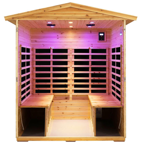 Garner-904VS 4 Person Outdoor Far Infrared Sauna