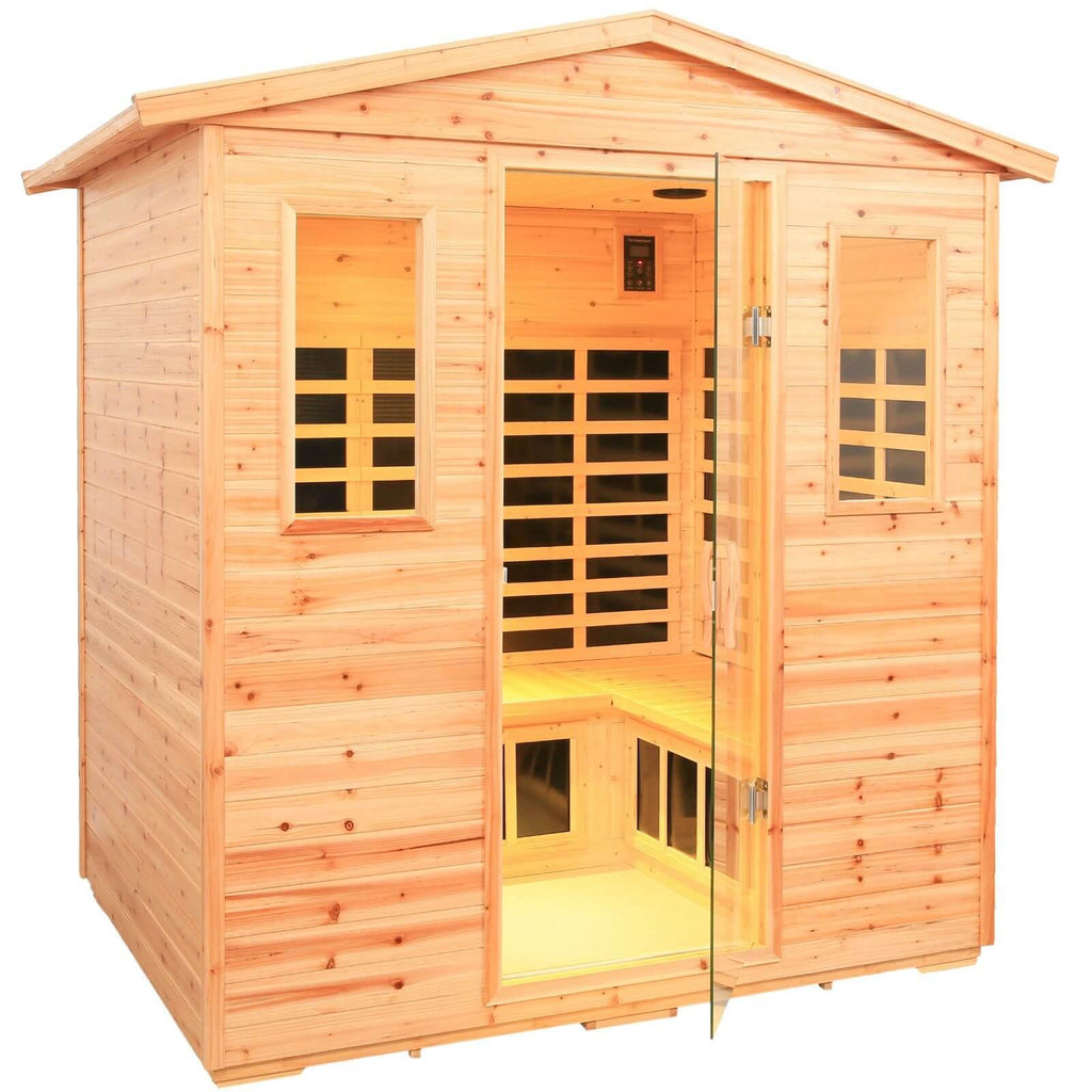Garner-905VS 5 Person Outdoor Far Infrared Sauna | Extra-large Rich Space | Clearance Sale
