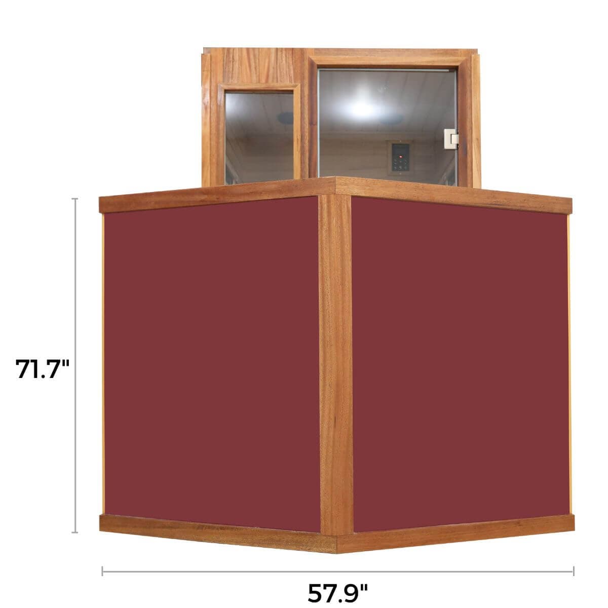 Mix-902VTD 2 Person Outdoor Far & Near Infrared Sauna in Mahogany | Limited Stock Remaining