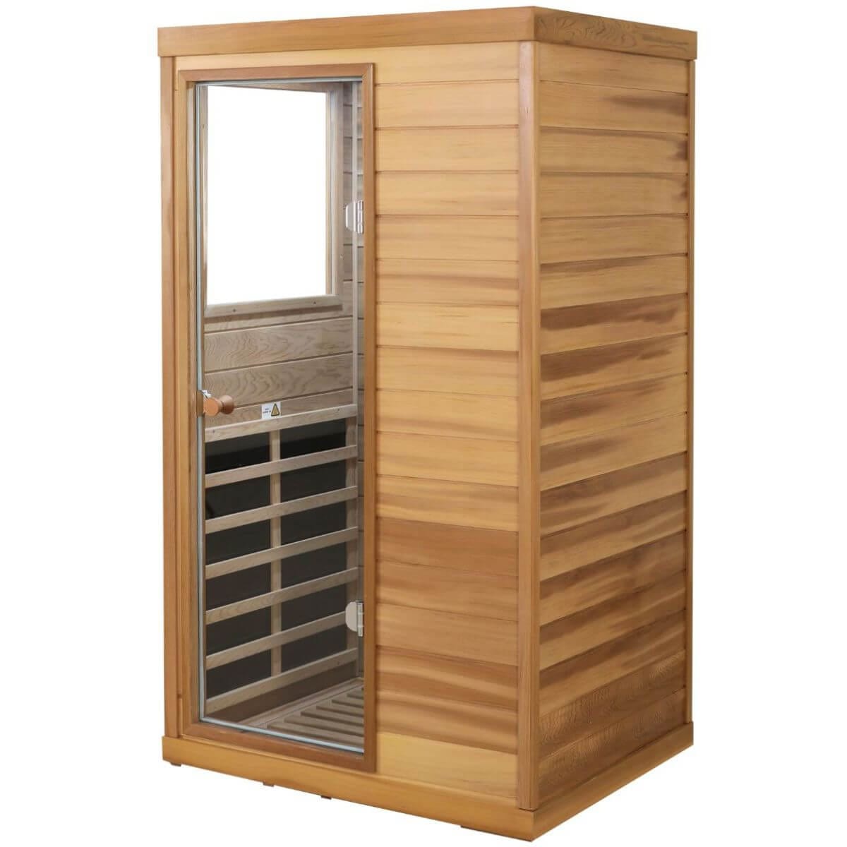 Sublime-909MR 1 Person Side Door Far Infrared Sauna in Red Cedar | Limited Stock Remaining