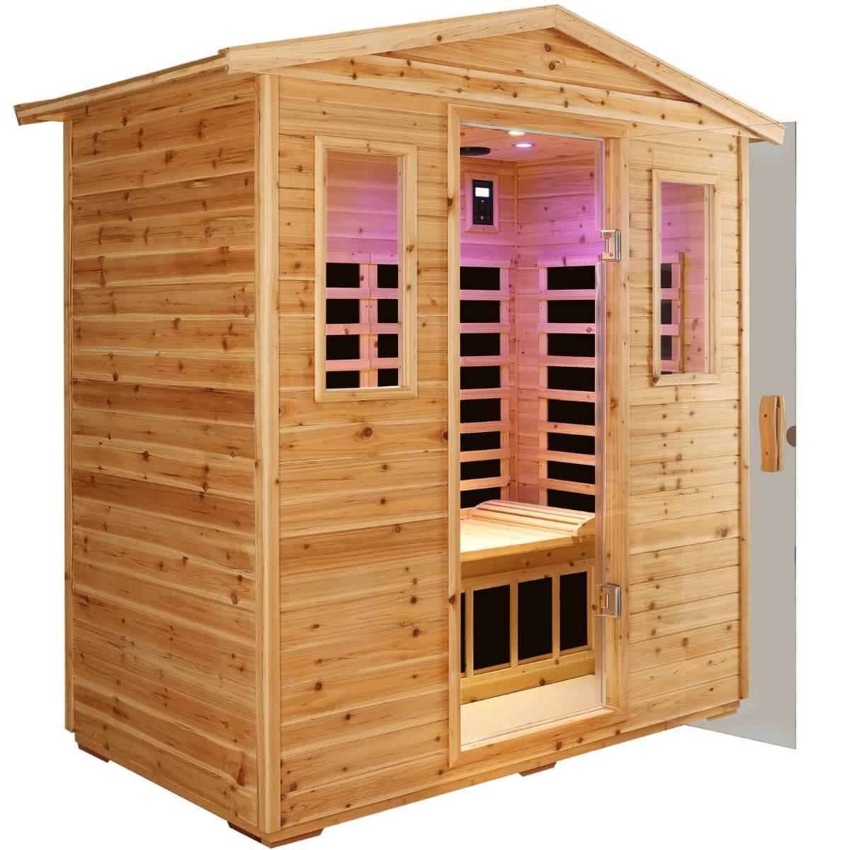Versa-903VS 3 Person Outdoor Full Spectrum Infrared Sauna Reclining | Hot Offer