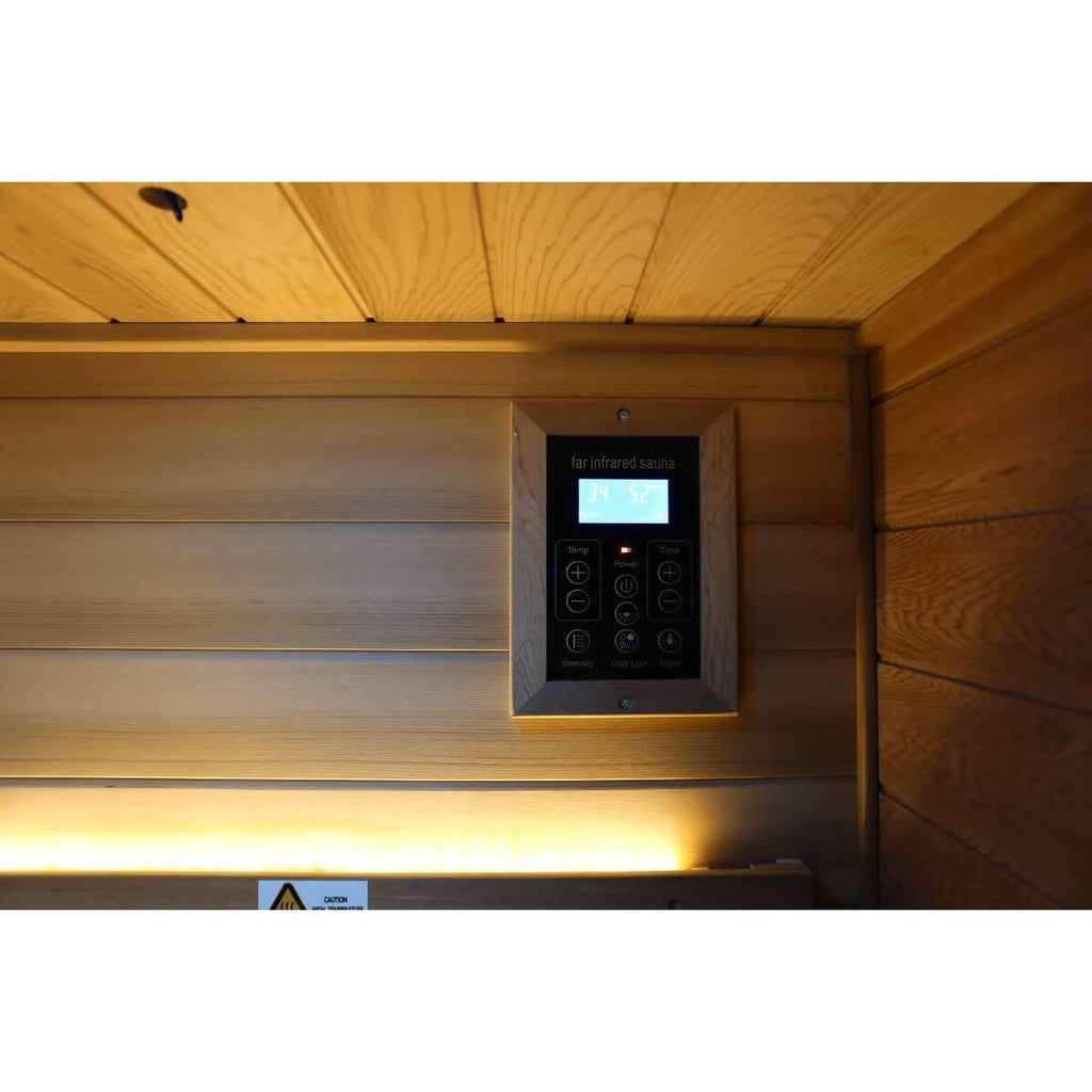 Wearwell-904VR 4 Person Outdoor Ultra-Low EMF Far Infrared Sauna in Red Cedar | Nature's Art, Noble Enjoyment
