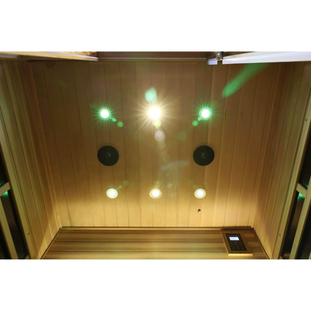 Wearwell-904VT 4 Person Outdoor Ultra-Low EMF Far Infrared Sauna in Mahogany | Value Sale