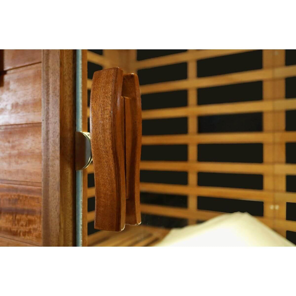Wearwell-904VT 4 Person Outdoor Ultra-Low EMF Far Infrared Sauna in Mahogany | Value Sale